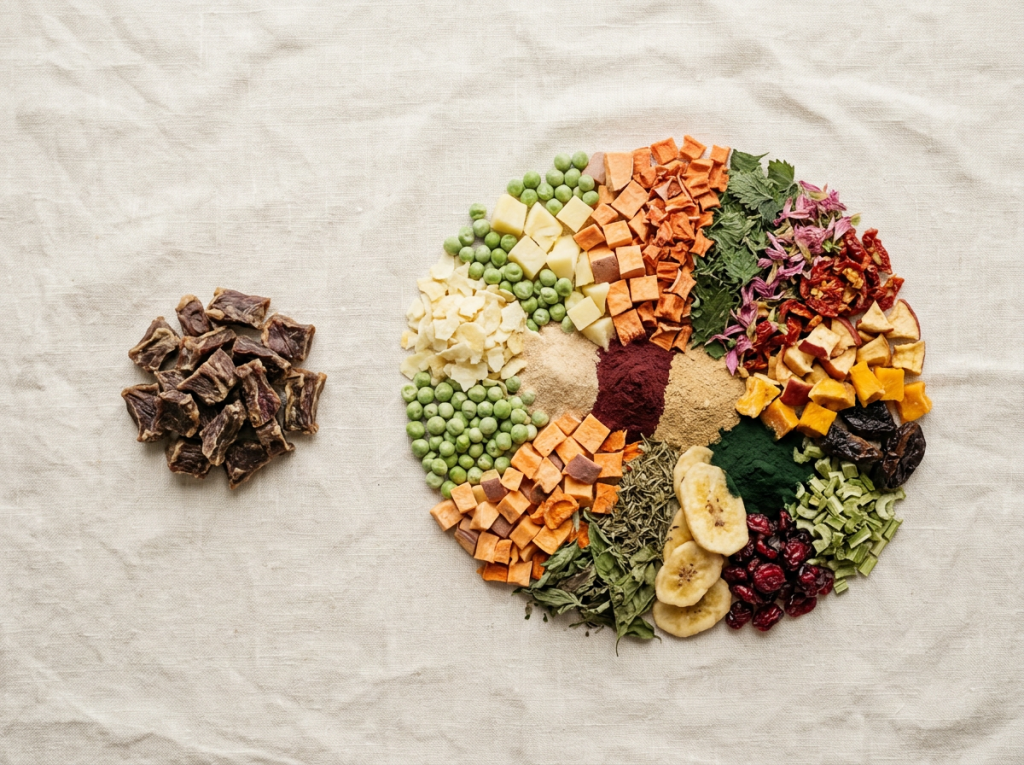 Ingredient percentages in pet food